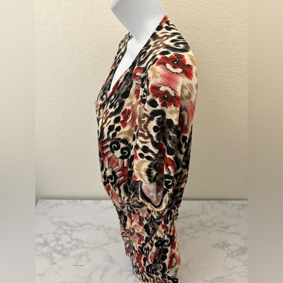 Beverly Drive Short Sleeve Top Womens Plus Sz 1X Belt Accent Waist Tie Blouse​ - Picture 2 of 4